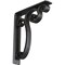 Ekena Millwork Avery Wrought Iron Bracket, (Triple center brace), Powder Coated Black 2"W x 10"D x 12"H BKTM02X10X12TAV - alternate 1